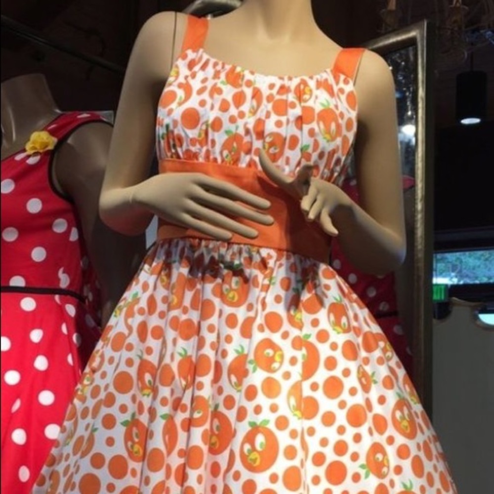 orange bird dress